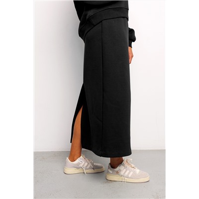 Юбка длинная макси с разрезом 388BLK