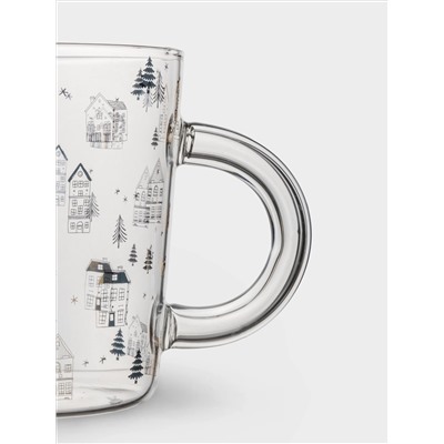 Кружка, 480 мл, стекло Б, Домики, Townlet