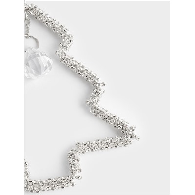 Игрушка елочная, 12 см, пластик/металл, серебристая, Елка, Event