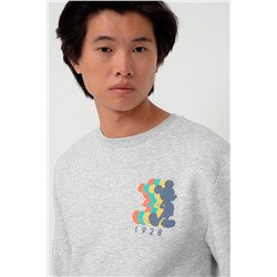Sudadera Mickey Disney Gris claro jaspeado