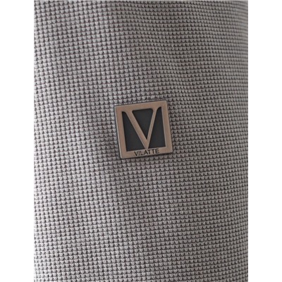 Лонгслив из мягкого фактурного трикотажа с плетеным воротником поло на молнии