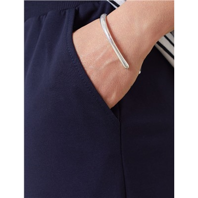 Юбка миди на резинке с разрезами из футера двухнитки с эластаном