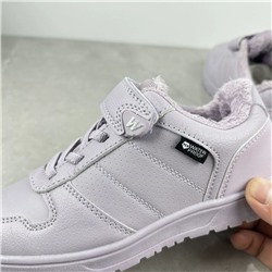 Детские утеплённые кеды нежного лавандового цвета, водонепроницаемые 🔥 Экспорт