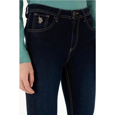 Kadın Koyu Mavi Jean Pantolon
