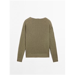 Jersey punto manga larga 100% lino