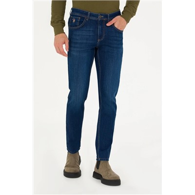 Erkek Koyu Mavi Jean Pantolon