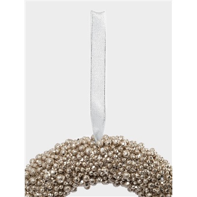 Венок декоративный, 25 см, полистирол, шампань, Celebration