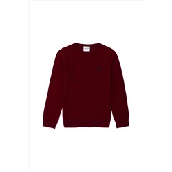 Erkek Çocuk Bordo Basic Kazak