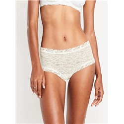 Low-Rise Lace Hipster Underwear