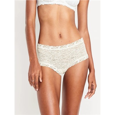 Low-Rise Lace Hipster Underwear