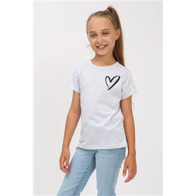 Детская футболка Сердечко меланж арт. ФУ/сердечко-меланж НАТАЛИ #876154