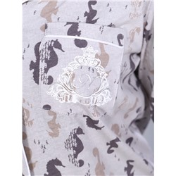 Женская пижама со штанами и рубашкой ТК-252.сер