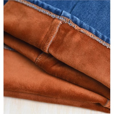 Зимние теплые джинсы из бархата