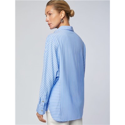 Блузка в полоску с цельнокроеной проймой