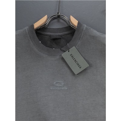 Крутая футболка из плотного хлопка 2 цвета Balenciag*a