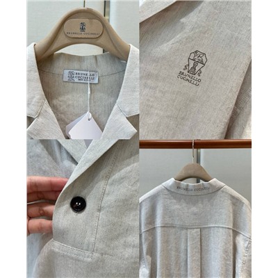 Мужская льняная футболка-поло  (5 цветов ) брунелл*о кучинелл*и