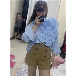 Трендовые рубашки с объемным цветком 😍 🌸  Основной состав ткани хлопок