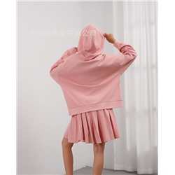 Мягкий и модный повседневный трикотажный костюм (кофта+юбка)