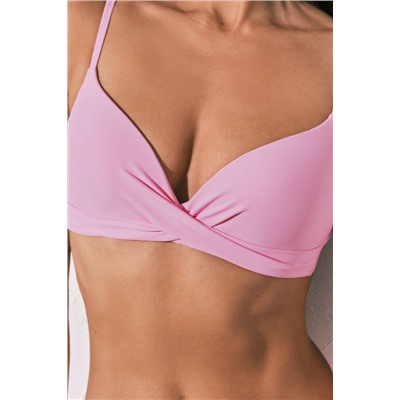 Top bikini push up cruzado rosa