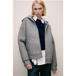 SOFT NEOPRENE-EFFECT BOMBER JACKET