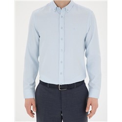 Açık Oxford Mavi Slim Fit Uzun Kollu Gömlek