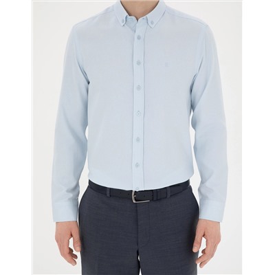 Açık Oxford Mavi Slim Fit Uzun Kollu Gömlek