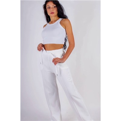 Трикотажные брюки со стрелкой, на резинке