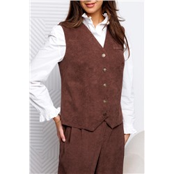 Костюм брючный вельветовый с жилеткой 399MOC