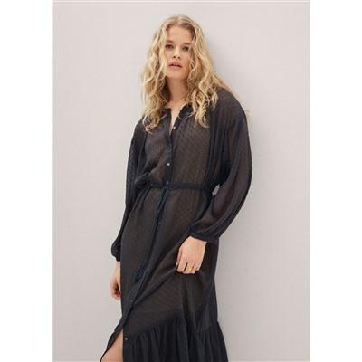 Vestido camisero plumeti