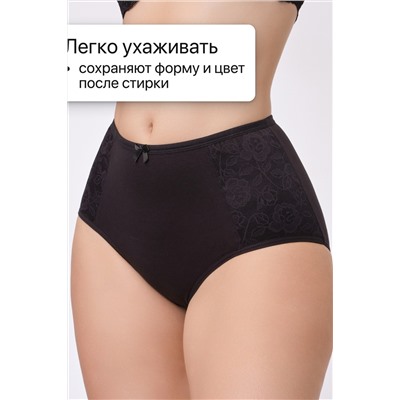 Набор трусов OIRO 3904 хлопковые с цветочным узором 3 шт