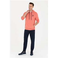 Erkek Somon Kapüşonlu Basic Sweatshirt