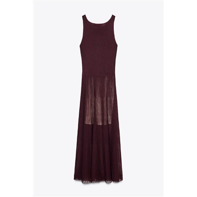RIB KNIT LONG DRESS