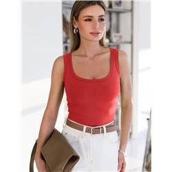 Топ облегающий из эластичного хлопка