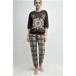 Женский домашний костюм с брюками и кофтой 22 В