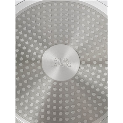 Кастрюля, 24 см, 3,9 л, с крышкой, с покрытием, алюминий, серо-черная, Robust