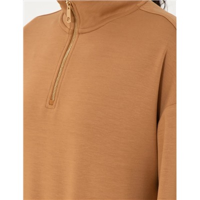 Camel Regular Fit Modal Kumaş Sweatshirt