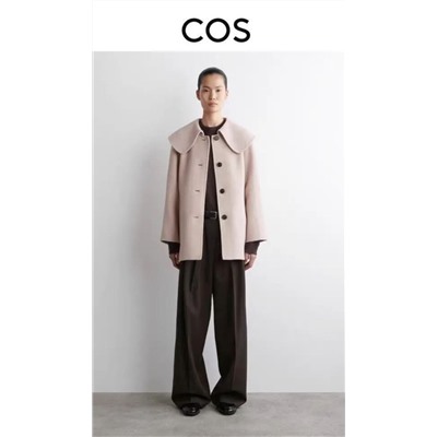 Однобортное свободное шерстяное пальто КО*С