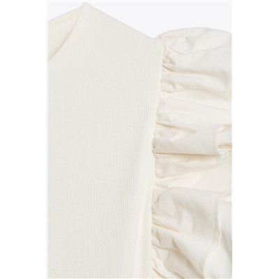 RUFFLED CONTRAST DRESS