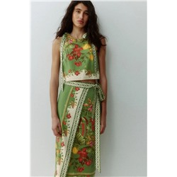 Костюм женский топ и юбка миди на запах  Н*М