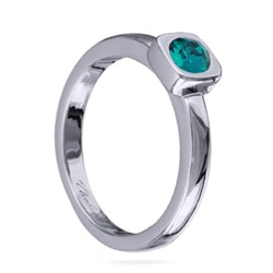 Кольцо Теннис (кристаллы SW изумруд 4мм; покрытие родий), Есть комплект