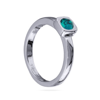 Кольцо Теннис (кристаллы SW изумруд 4мм; покрытие родий), Есть комплект