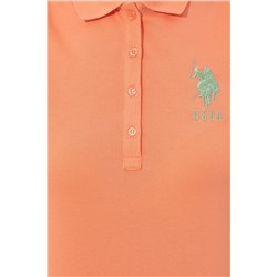 Kadın Somon Basic Polo Yaka Tişört