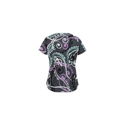 UA Cartwheels Cool Blue Scrub Top