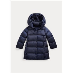 Girls 2-6x Quilted Hooded Down Coat