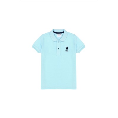 Erkek Çocuk Açık Mavi Basic Polo Yaka Tişört