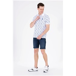 Erkek Saks Polo Yaka Tişört