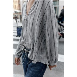 WOVEN STRIPED BLOUSE