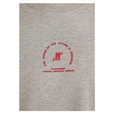 Mavi Baskılı Gri Tişört Relaxed Fit / Rahat Kesim 0612744-80196
