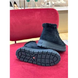 Зимние женские кеды  Prad*a    Тёплые и удобные  Натуральная шерсть и замша  Реплика 1:1