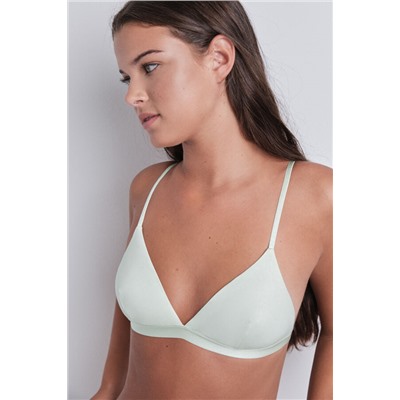 Sujetador triangular microfibra brillo verde